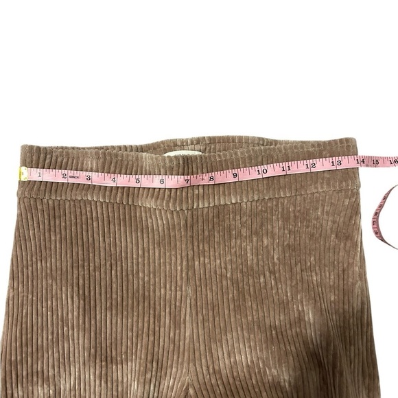 Avenue Montaigne velvet CORDUROY beige tan pull on wide leg pants size 4 modal - Picture 7 of 7